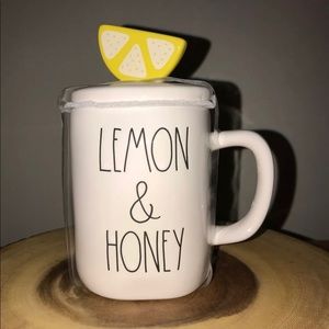 Rae Dunn lemon wedge topper mug